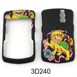 com Blackberry Curve 8300/8310/8320 3D Embossed, Yellow Chinese Lion 