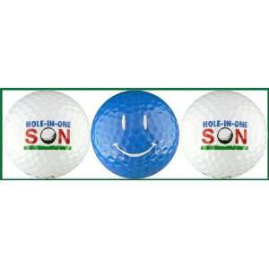  Hole in One Son Golf Balls w/ Smiley Face Sports 