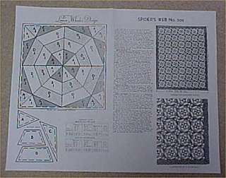   Quilt Pieced Pattern Spider WEB Mail Order 1930s Graphic Design  