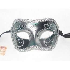  Green Colombina Berta Venetian Mask