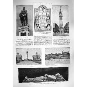  1888 MEMORIAL DUDLEY WORCESTER PARK CREWE FRERE CLOCK 