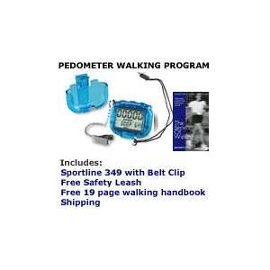  Sportline 349 Pedometer with Safety Leash and 19 Page Walking 