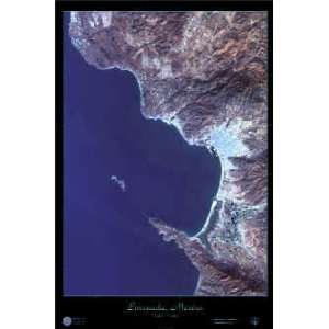  Ensenada, Baja California., Mexico Satellite Print, 24x36 