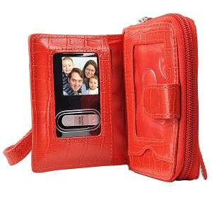 WalletBe Leather Wallet w/1.5 Digital Photo Frame Red  