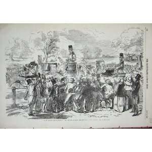  Demonstration Hyde Park London Horses Carriage 1855