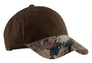 Port Auth Pro Series Cotton Waxed Cap w/Camouflage Brim  