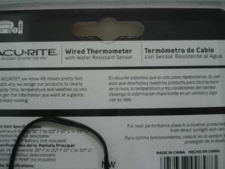 ACURITE WIRED THERMOMETER WITH WATER RESISTANT SENSOR MODEL 00898SB 