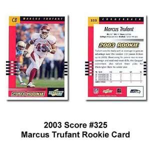  Score Seattle Seahawks Marcus Trufant 2003 Rookie Trading 