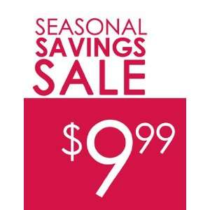  Seasonal Savings Sale Red Sign