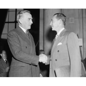  1938 photo Monopoly Chairman greets Edsal Ford. Washington 