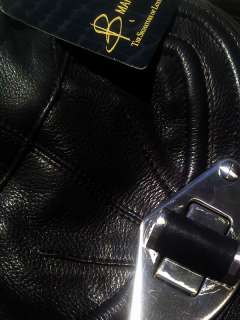 NWT B. Makowsky Adelaide II BM27210 Genuine Leather Tote   Color Black 