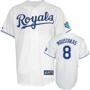 Mike Moustakas Jersey Youth Majestic Home White Replica Kansas City 