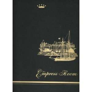  Empress Room Menu Empress Hotel Victoria BC 1940s 
