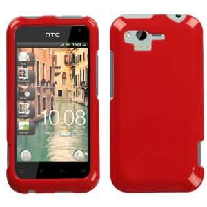  Solid Flaming Red Phone Protector Faceplate Cover For HTC 