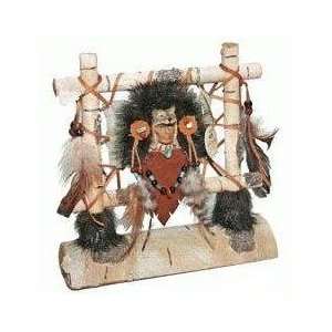 Native American Themed Birch Frame Statue, 2 pc Set (Two Styles 