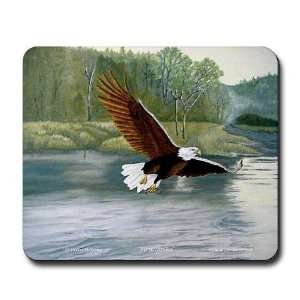  American Bald Eagle Flight Art Mousepad by  