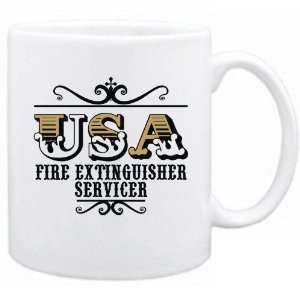  New  Usa Fire Extinguisher Servicer   Old Style  Mug 