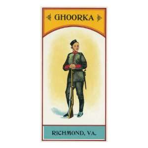  Richmond, Virginia, Ghoorka Brand Tobacco Label Stretched 