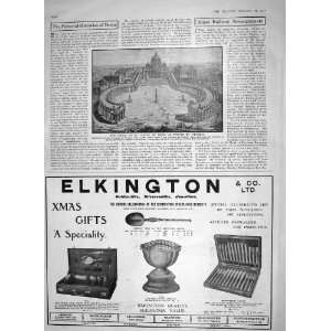   1910 PIAZZA ST. PETERS ROME ITALY ELKINGTON JEWELLERS