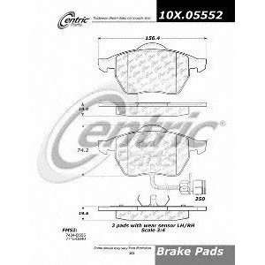   104.05552 104 Series Semi Metallic Standard Brake Pad Automotive