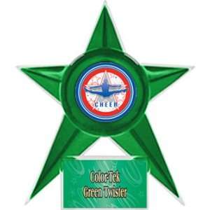 Cheerleading Stellar Ice 7 Trophies 6 Colors GREEN STAR/GREEN TWISTER 