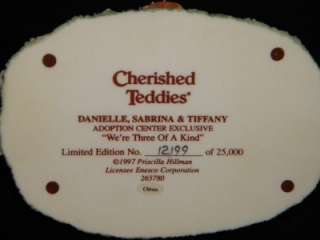 1997 Cherished Teddies DANIELLE , SABRINA & TIFFANY NIB  