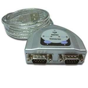  SF Cable, USB to 2 Port DB9 RS232 Serial Adapter 