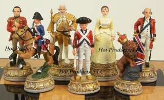 American Independence Revolutionary War METAL chess set  