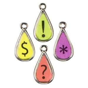  4pc Metal & Resin Symbols Charms Arts, Crafts & Sewing