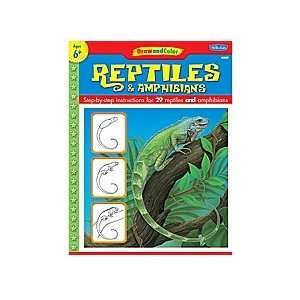  DRAW AND COLOR REPTILES AND AMPHIBI Toys & Games