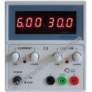   DC Power Supply, 0 30 VOLTS @ 0 6 AMPS w/ OUTPUT SWITCH Electronics