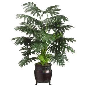  Philodendron in Metal Container Faux Plant