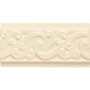   Elegance Accents Biscuit Curl 3 x 6 Ceramic Tile