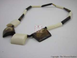 African Tribal Jewelry Bone Grunge Cowbone Necklace New  