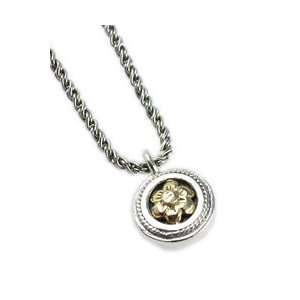  Anatoli Sterling & Gold Flower Necklace Anatoli Jewelry 