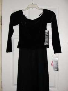 Betsy & Adam Black Long Sleeve Formal Gown NWT $120.00  