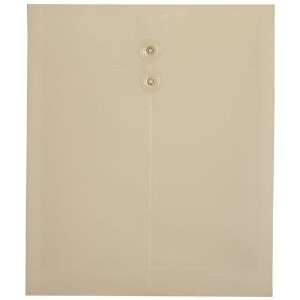 75 x 11.75 Letter Open End Clear Frosted Plastic Envelopes w/ Button 