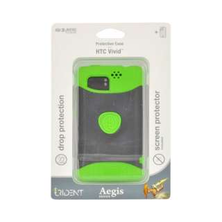 Lime Green Black OEM Trident Aegis Hard Silicone Case w SP For HTC 