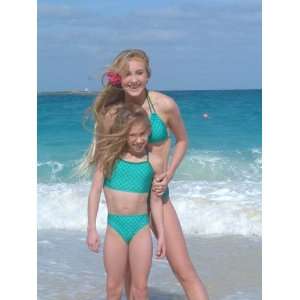  Mermaid Bikini Child S in Seagreen Scales 
