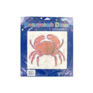  luau honeycomb tissue crab decor 10.5 x 11.5 inch   Case 