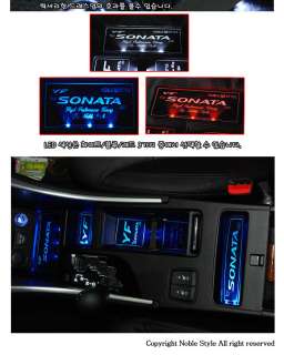 2011 YF Sonata LED Drink Cup Holder & Console  