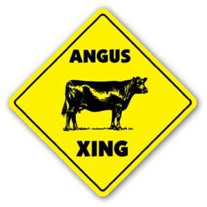  ANGUS CROSSING Sign xing gift novelty cattle cow steer beef 