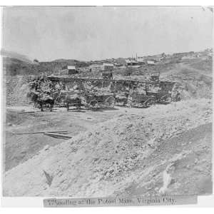   Reprint Loading at the Potosi Mine, Virginia City 1866