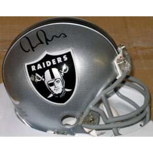  Justin Fargas Signed Oakland Raiders Replica Mini Helmet 