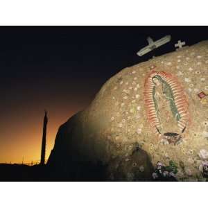 Rock Painting of the Virgin of Guadalupe, Shrine of the Virgin, Baja 