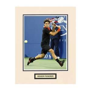  Roger Federer Matted Photo Sports Collectibles