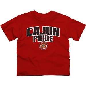 Louisiana Lafayette Ragin Cajuns Youth State Pride T Shirt   Red