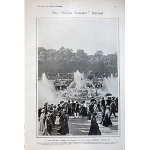  1908 Summer Palace Gardens Versailles France Fountains 