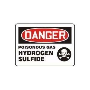  HYDROGEN SULFIDE (W/GRAPHIC) Sign   10 x 14 Adhesive Vinyl Home