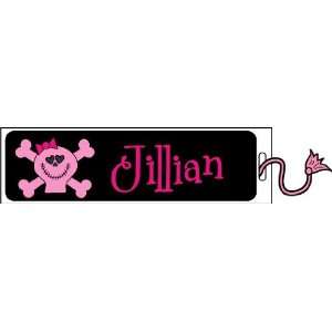  Pink Skull Personalized Bookmark